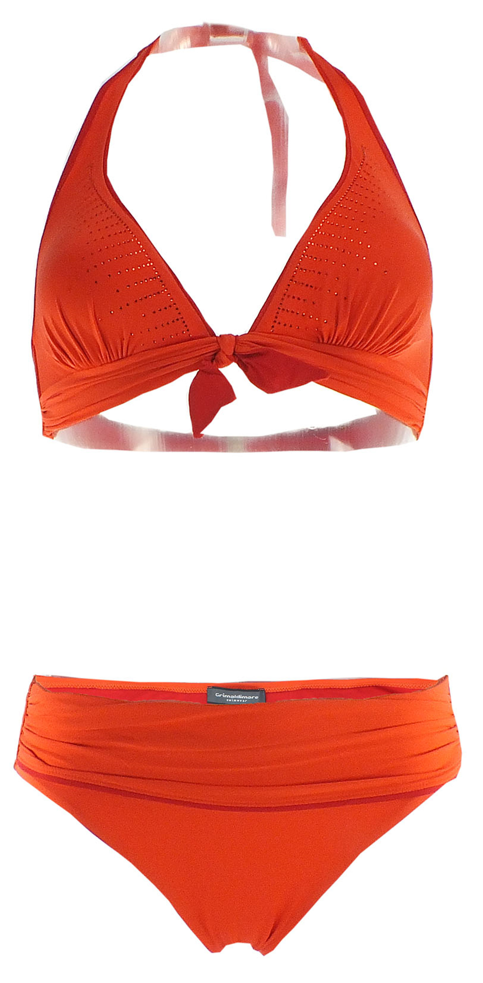 Neckholder-Bikini von Grimaldimare 36 lila-orange